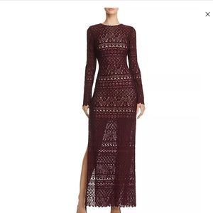 Alice + Olivia Dawna Side-Slit Maxi Dress